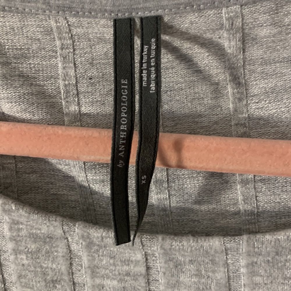 Anthropologie EUC gray ribbed long sleeve shirt Size XS - Picture 2 of 5